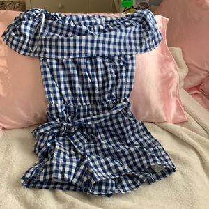 Impeccable pig off the shoulder romper